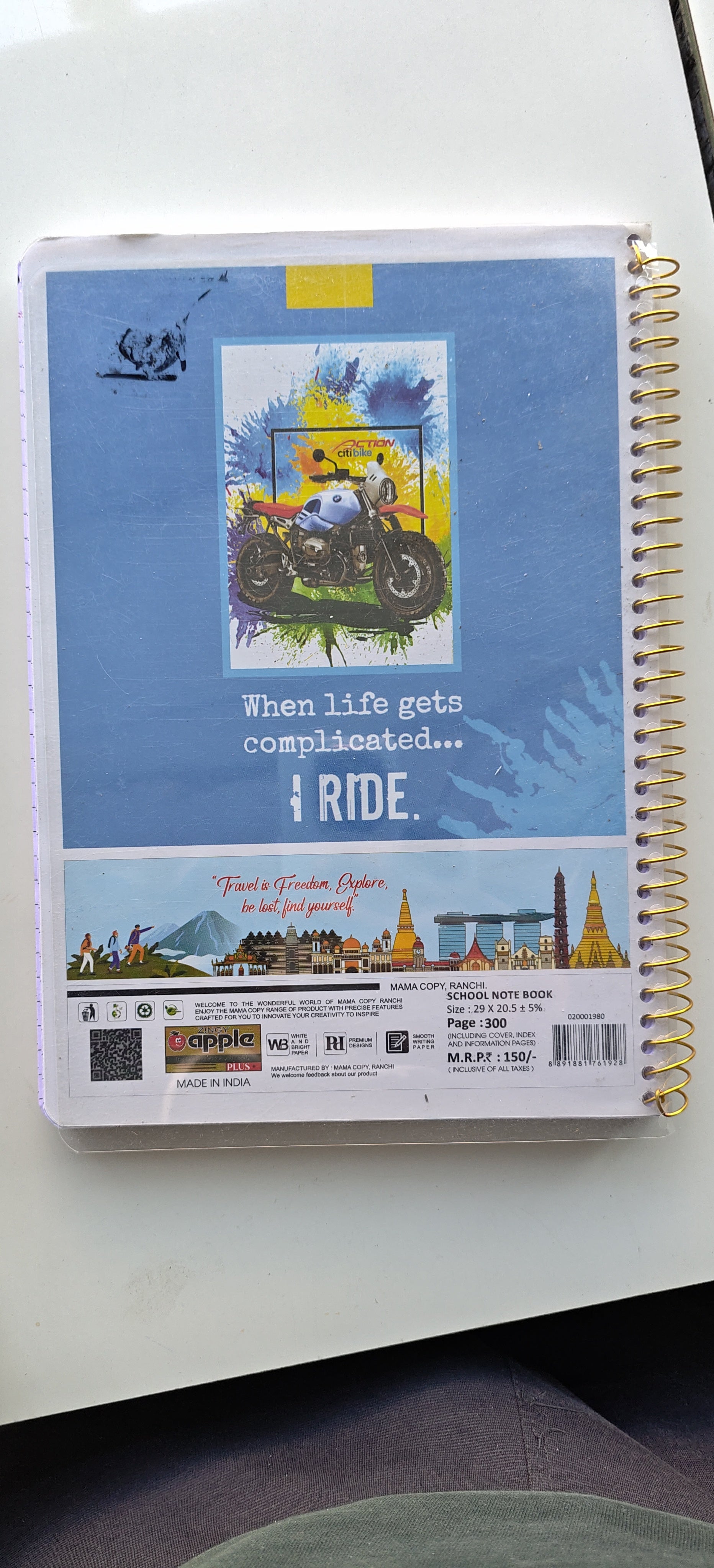 Spiral register 300 page single line